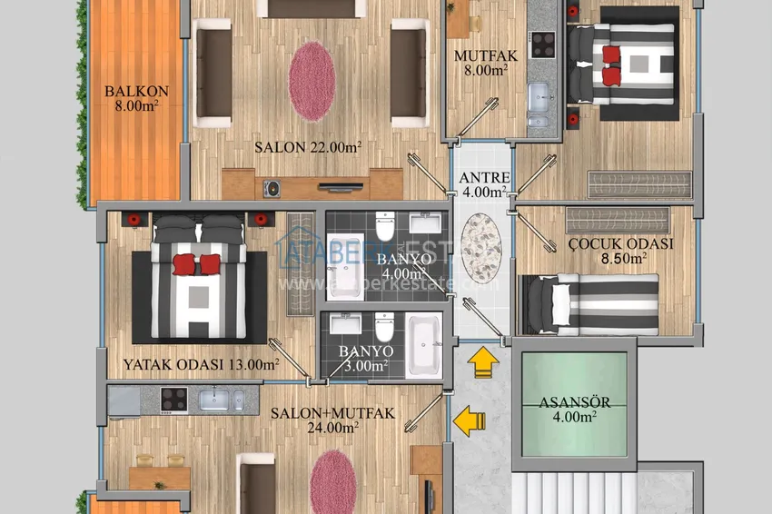 Buy cheap Two-room apartments at prices from the developer with installment payment 1 