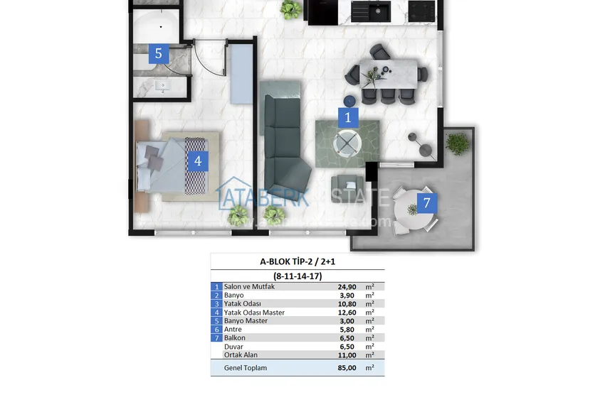 Buy cheap Premium halal residence in Kargicak - luxury apartments from the developer with panoramic views 9 