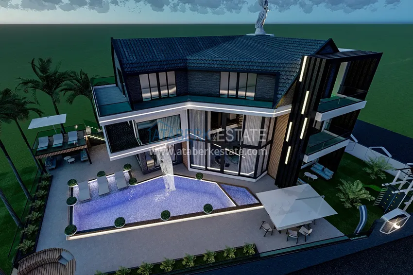 New luxury private villa project in Kargicak with panoramic views 12 