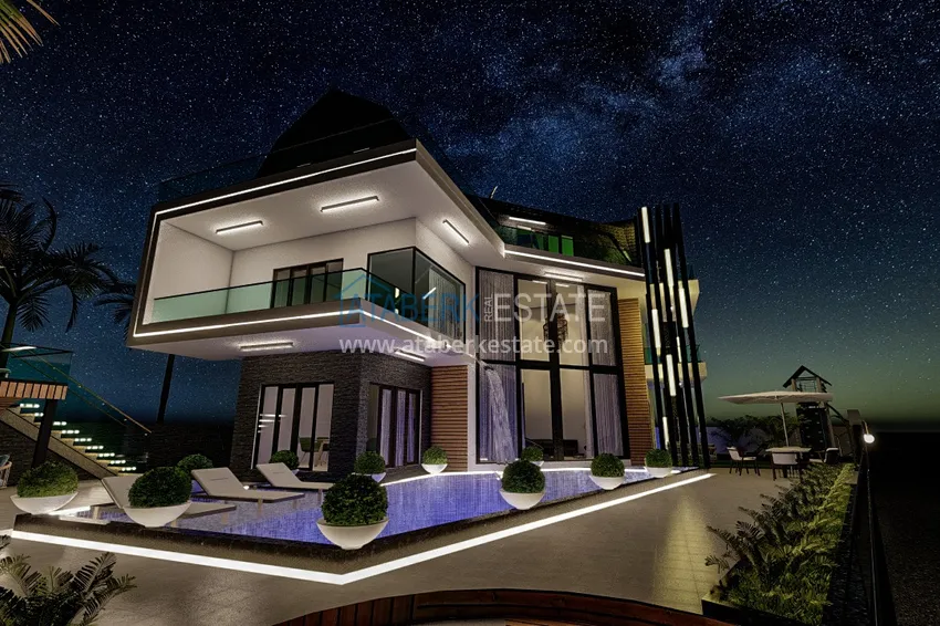 New luxury private villa project in Kargicak with panoramic views 13 