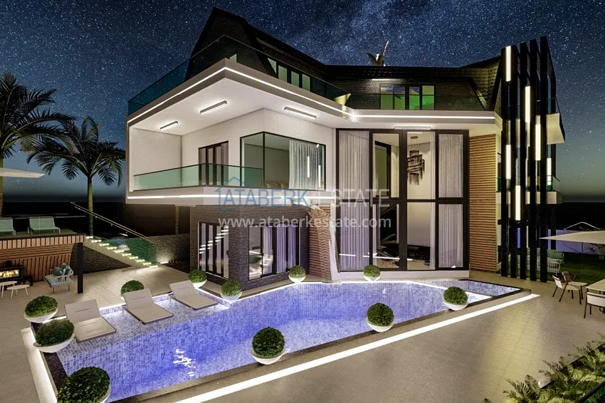 New luxury private villa project in Kargicak with panoramic views 4 