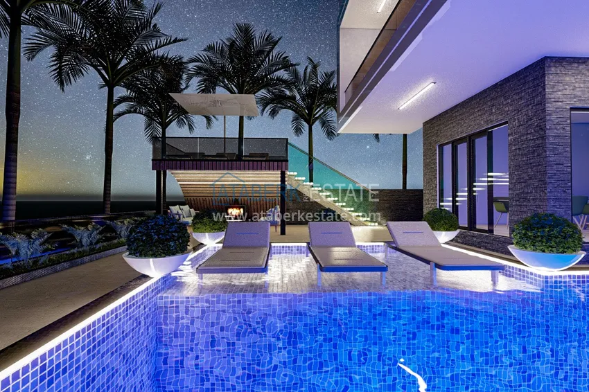 New luxury private villa project in Kargicak with panoramic views 6 