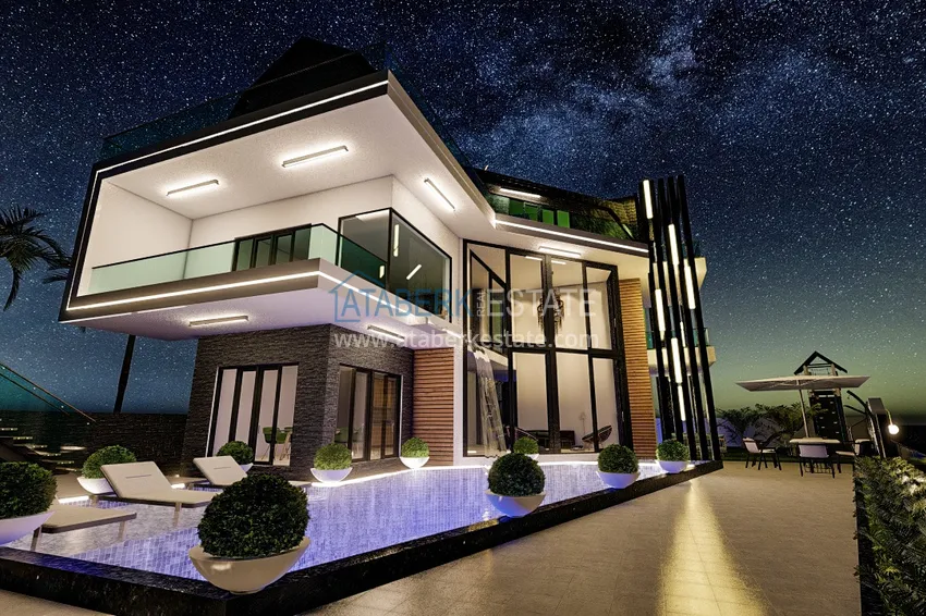 New luxury private villa project in Kargicak with panoramic views 8 
