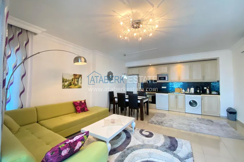 Purchase  Furnished flat in Mahmutlar with  glazed balconies in a residential complex  4 