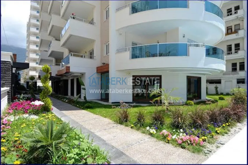 Furnished flat in Mahmutlar with  glazed balconies in a residential complex  3 