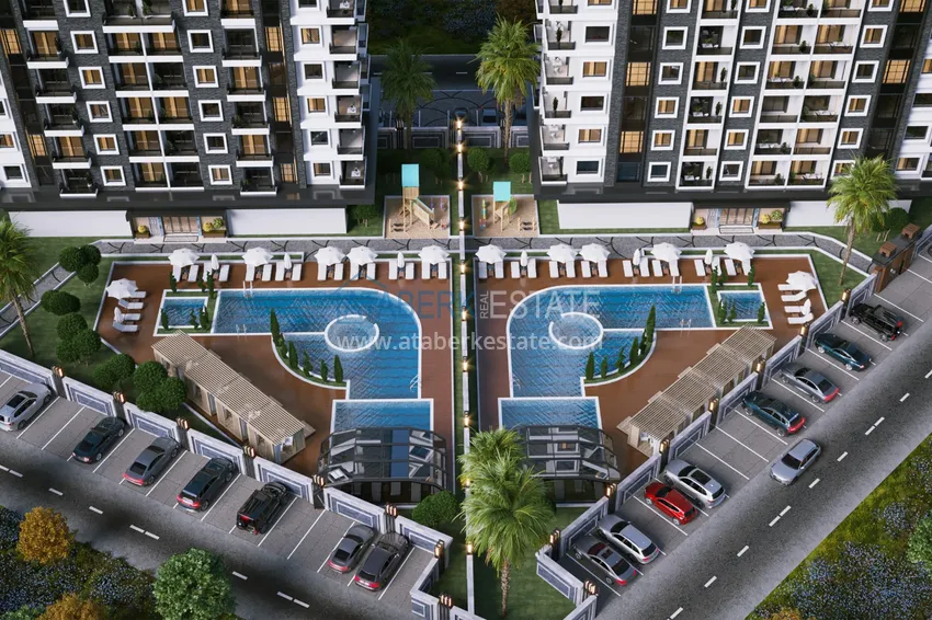 New investment project of a multi-apartment residential complex in Mahmutlar 6 