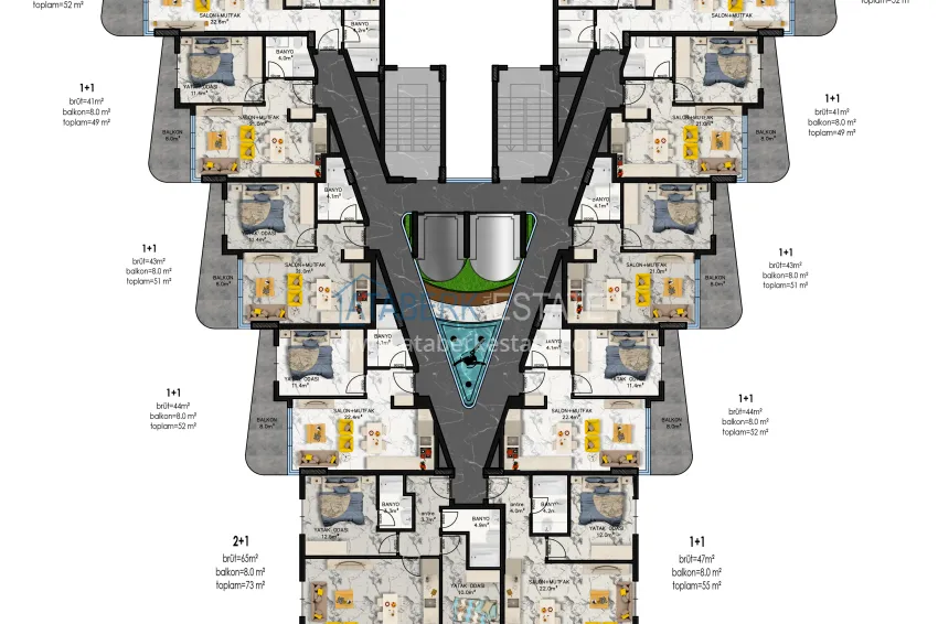 Buy cheap New comfort-class residential complex with functional layouts in Mahmutlar, Alanya 1