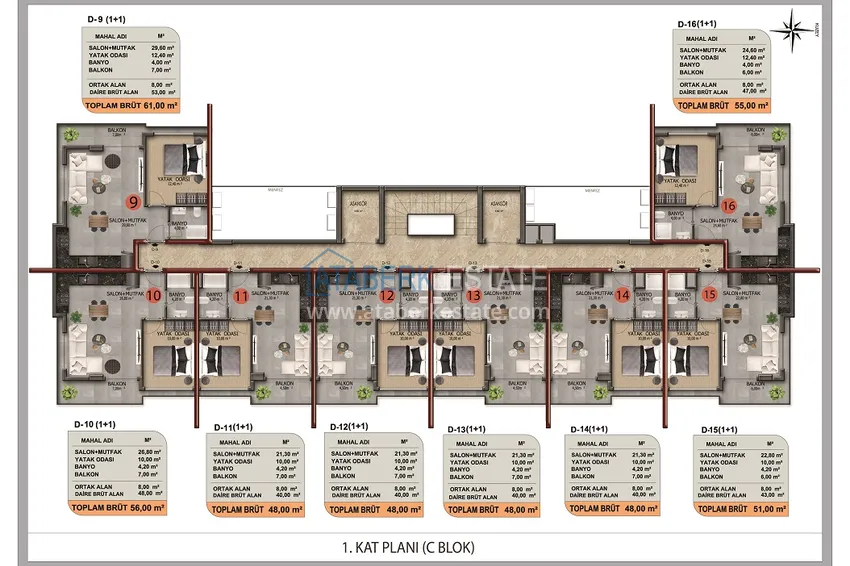 Buy cheap Apartments from a developer with installments in Alanya - a comfort-class complex in the Oba area 9