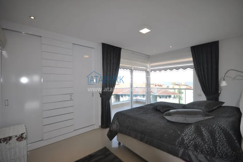 Purchase Duplex penthouse in Tosmur is spacious with furniture and sea view 14