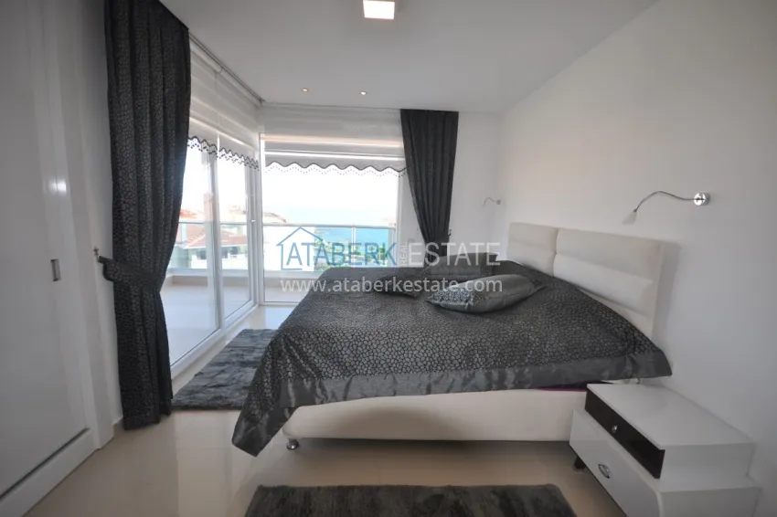 Purchase Duplex penthouse in Tosmur is spacious with furniture and sea view 15