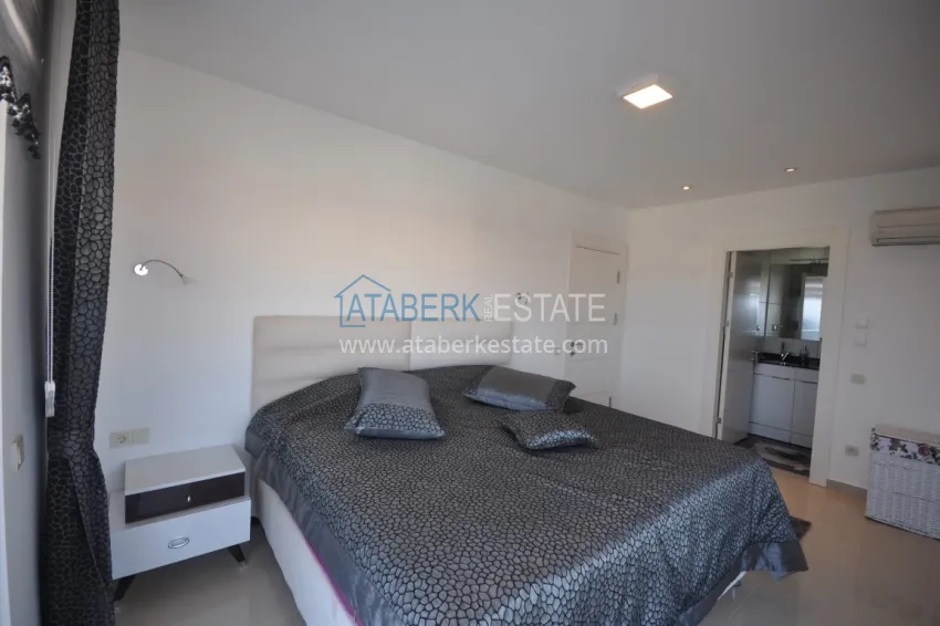 Purchase Duplex penthouse in Tosmur is spacious with furniture and sea view 17