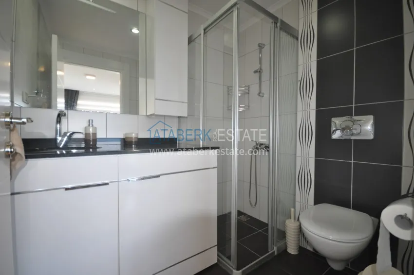 Purchase Duplex penthouse in Tosmur is spacious with furniture and sea view 18