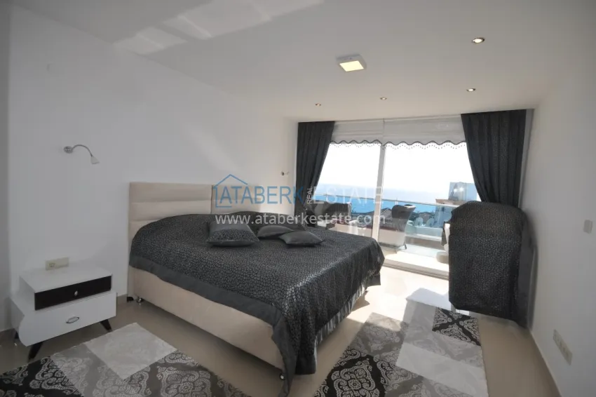 Purchase Duplex penthouse in Tosmur is spacious with furniture and sea view 29