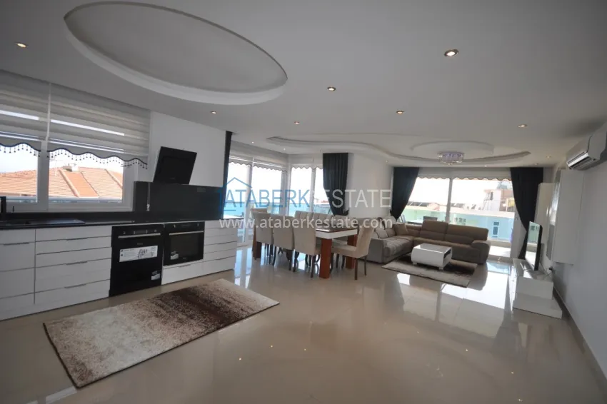 Purchase Duplex penthouse in Tosmur is spacious with furniture and sea view 2