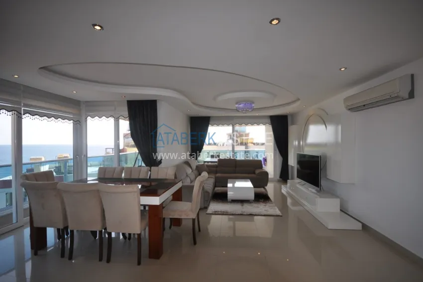 Purchase Duplex penthouse in Tosmur is spacious with furniture and sea view 3