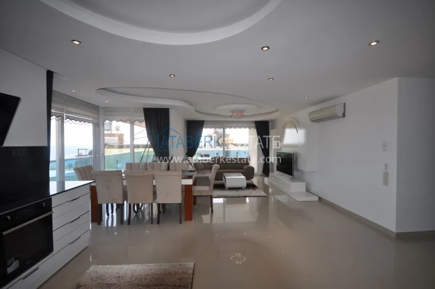 Purchase Duplex penthouse in Tosmur is spacious with furniture and sea view 7