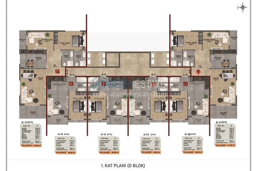 Buy cheap Apartments from a developer with installments in Alanya - a comfort-class complex in the Oba area 16