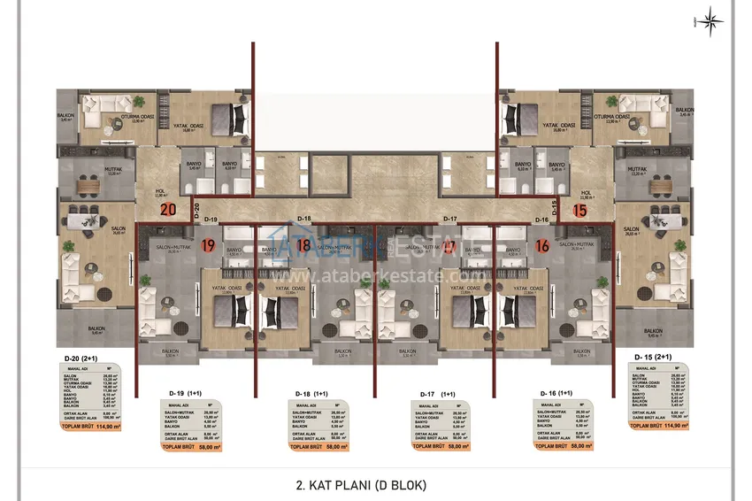 Buy cheap Apartments from a developer with installments in Alanya - a comfort-class complex in the Oba area 17