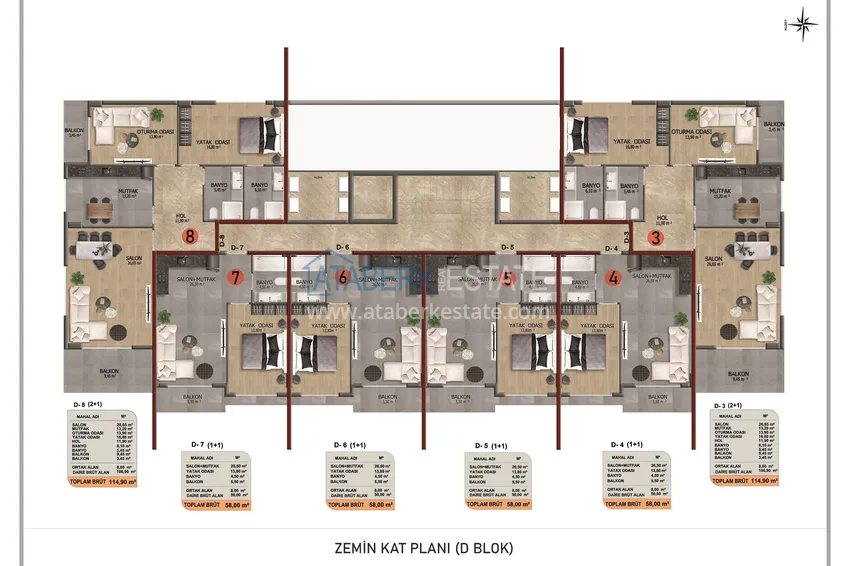 Buy cheap Apartments from a developer with installments in Alanya - a comfort-class complex in the Oba area 19