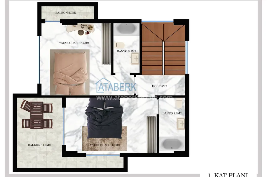 Buy cheap A new project of luxury villas in the Konakli area at the excavation stage 3 