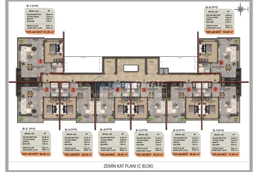 Buy cheap Apartments from a developer with installments in Alanya - a comfort-class complex in the Oba area 13