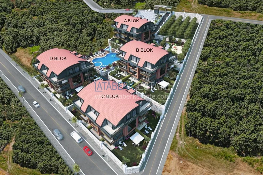 New investment project of a family residential complex in Alanya 12 