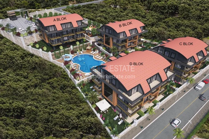 New investment project of a family residential complex in Alanya 13 