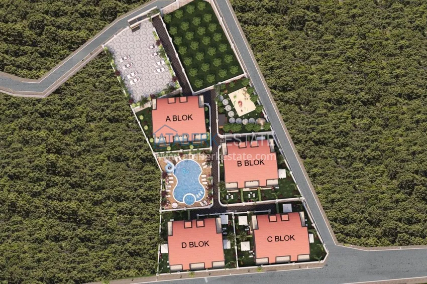 New investment project of a family residential complex in Alanya 14 