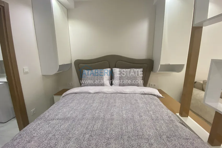 Purchase  Rent a studio in Mahmutlar with furniture in a complex on the first coastline B42 7 