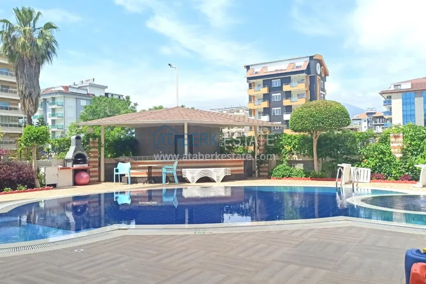 Apartment in Kestel with furniture in a complex on the first coastline 10 