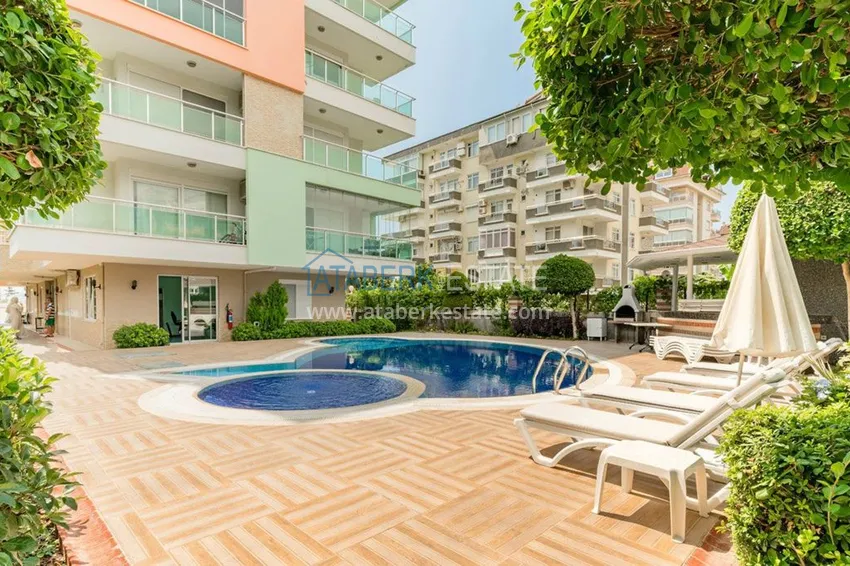 Apartment in Kestel with furniture in a complex on the first coastline 1 