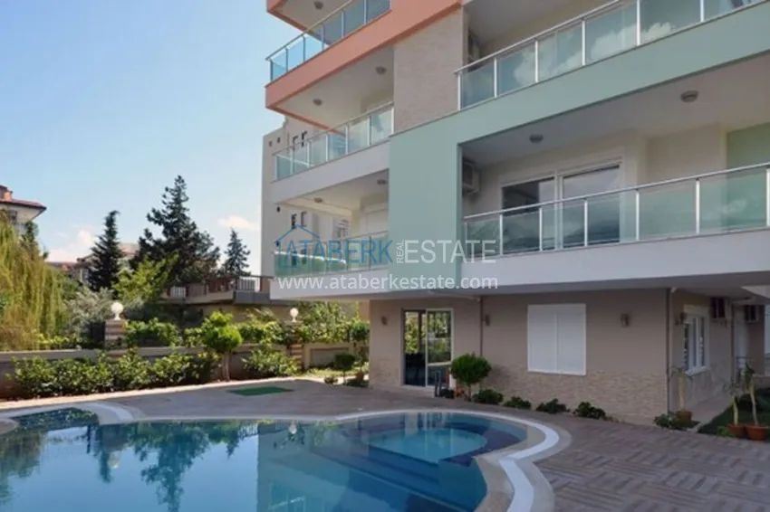 Apartment in Kestel with furniture in a complex on the first coastline 6 