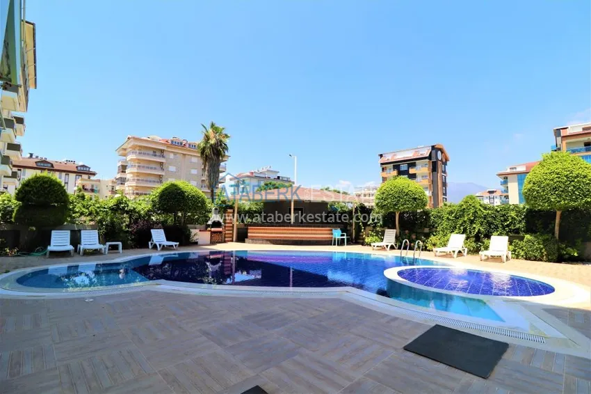 Apartment in Kestel with furniture in a complex on the first coastline 8 