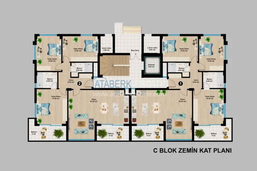 Buy cheap New luxury project of a residential complex in Alanya - Tepe mountain area 9 