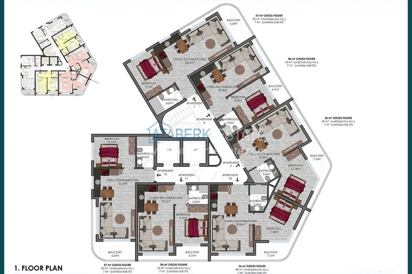 Buy cheap A new investment-attractive project of a residential complex in the center of Alanya 2 