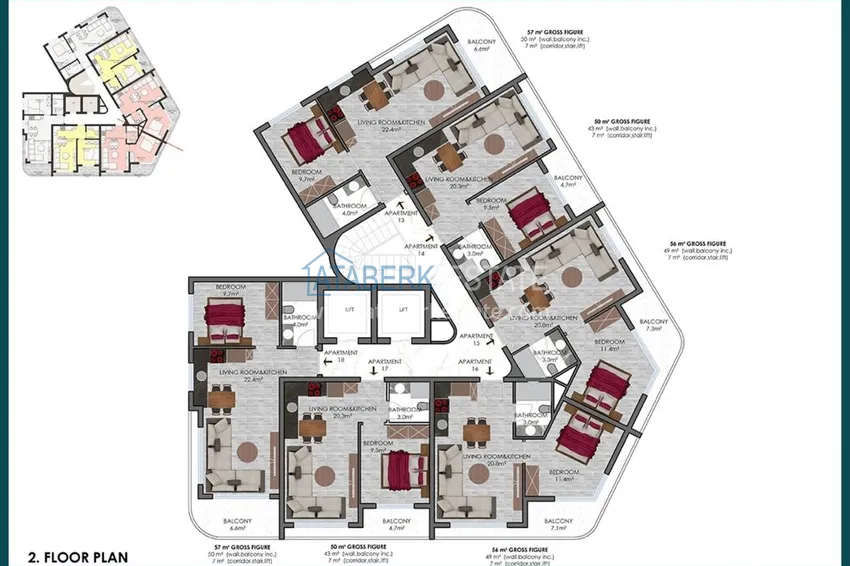 Buy cheap A new investment-attractive project of a residential complex in the center of Alanya 5 