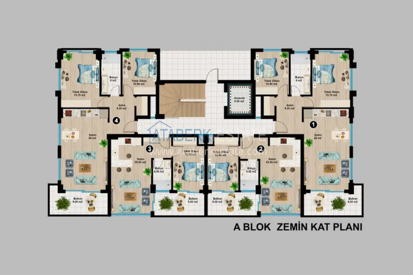 Buy cheap New luxury project of a residential complex in Alanya - Tepe mountain area 4 