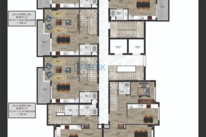 Buy cheap Apartments in Avsallar in a complex under construction with view characteristics 1 