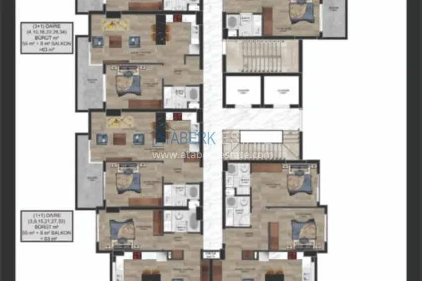 Buy cheap Apartments in Avsallar in a complex under construction with view characteristics 2 