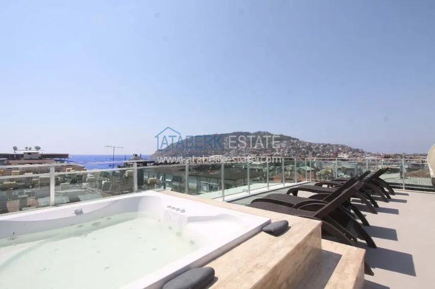Rent in the best area of Alanya - two-bedroom apartment by the sea in the city center No. 18 9 
