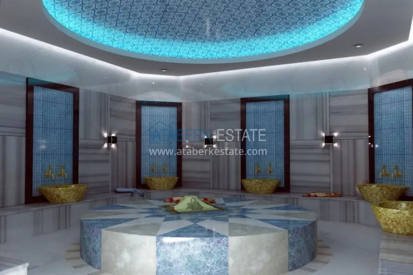 Studio apartment in Mahmutlar with furniture in a complex on the first coastline 11 