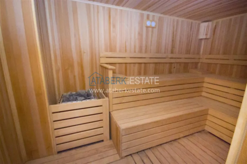 Studio apartment in Mahmutlar with furniture in a complex on the first coastline 10 