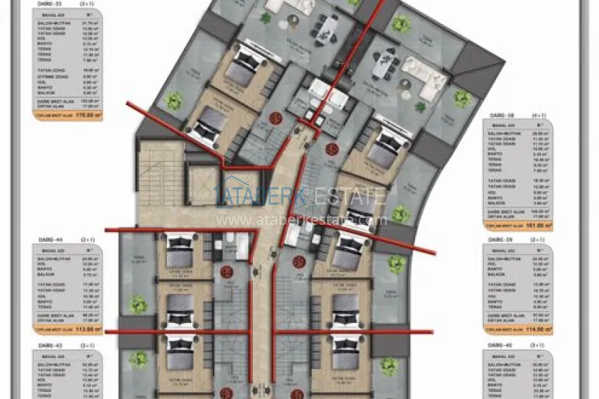 Buy cheap Elegant premium residential complex in Oba, Alanya 6 