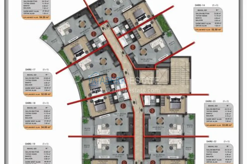 Buy cheap Elegant premium residential complex in Oba, Alanya 10 