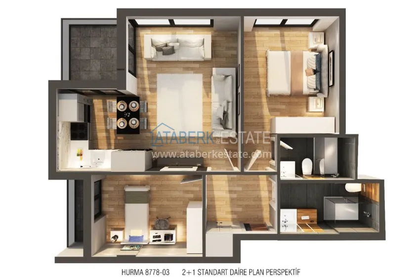 Buy cheap Apartments in Antalya Konyaalti district - Hurma in a complex under construction 2 