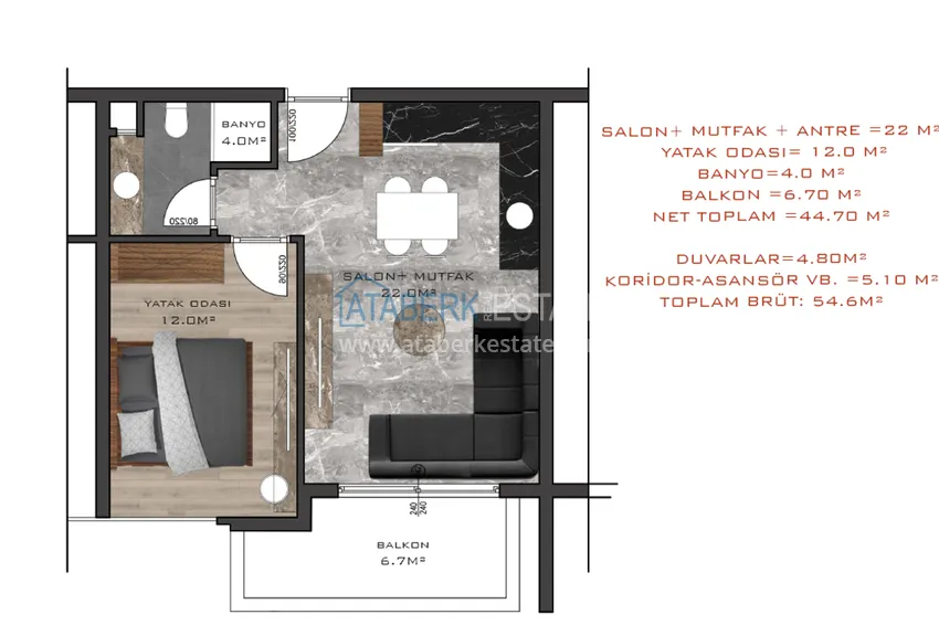 Buy cheap 🔥Our project. Investment project of a residential complex in Oba - Alanya 1 
