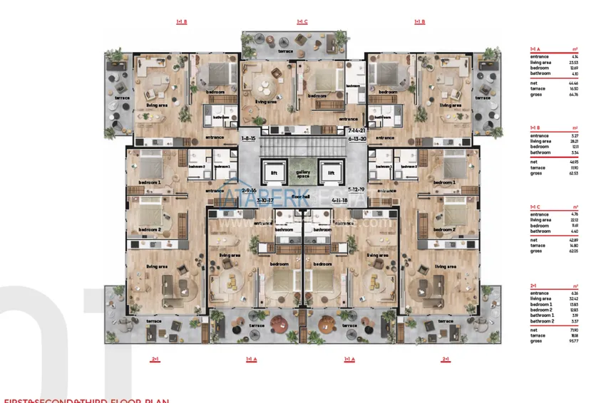 Buy cheap Affordable real estate in Alanya, Avsallar area in a complex under construction 1 