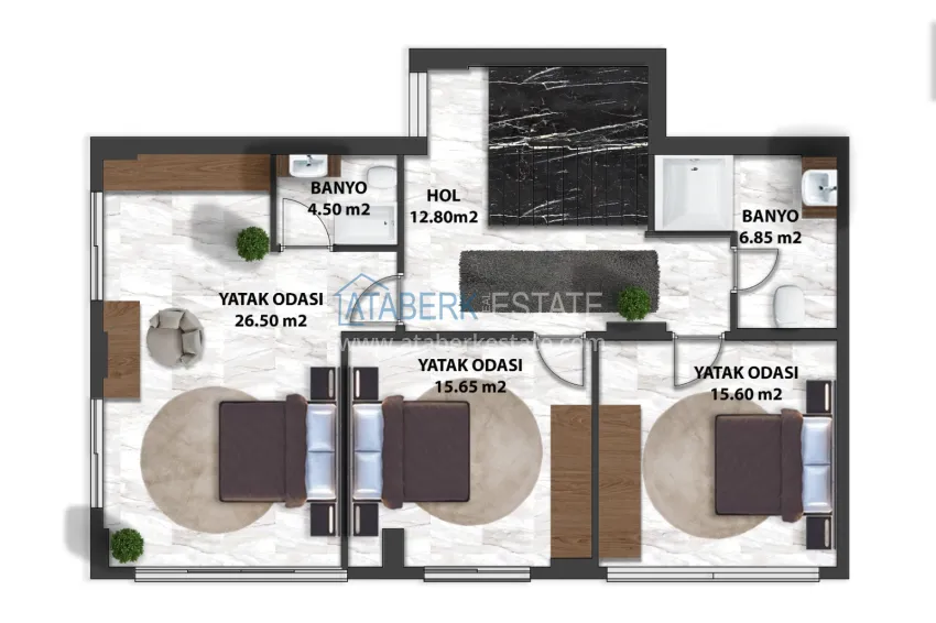 Buy cheap Premium Private Villa with Panoramic View - Tepe District, Alanya 4 