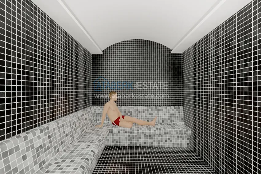 A new project of a multi-apartment residential complex in the very center of Mahmutlar 13 