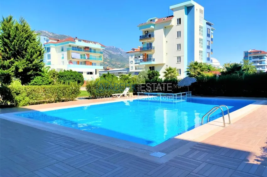 Furnished studio in Kestel area with sea view in a modern complex 1 